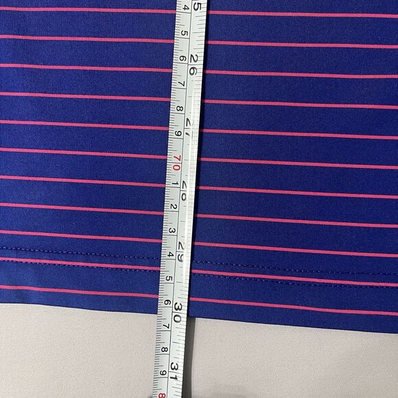 Donald Ross Sport Men's XL Golf Polo Shirt Blue Pink Striped Performance - Picture 9 of 9